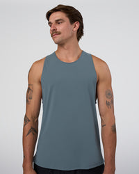 Man wearing Cadence Swift Tank - Blue Mirage | Model:Konnor | Size:M | Thumbnail Index: 0