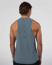 Man wearing Cadence Swift Tank - Blue Mirage | Model:Konnor | Size:M | Thumbnail Index: 6