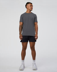 Man wearing Cadence Tee - Dark Storm | Model:Daarian | Size:M | Thumbnail Index: 1