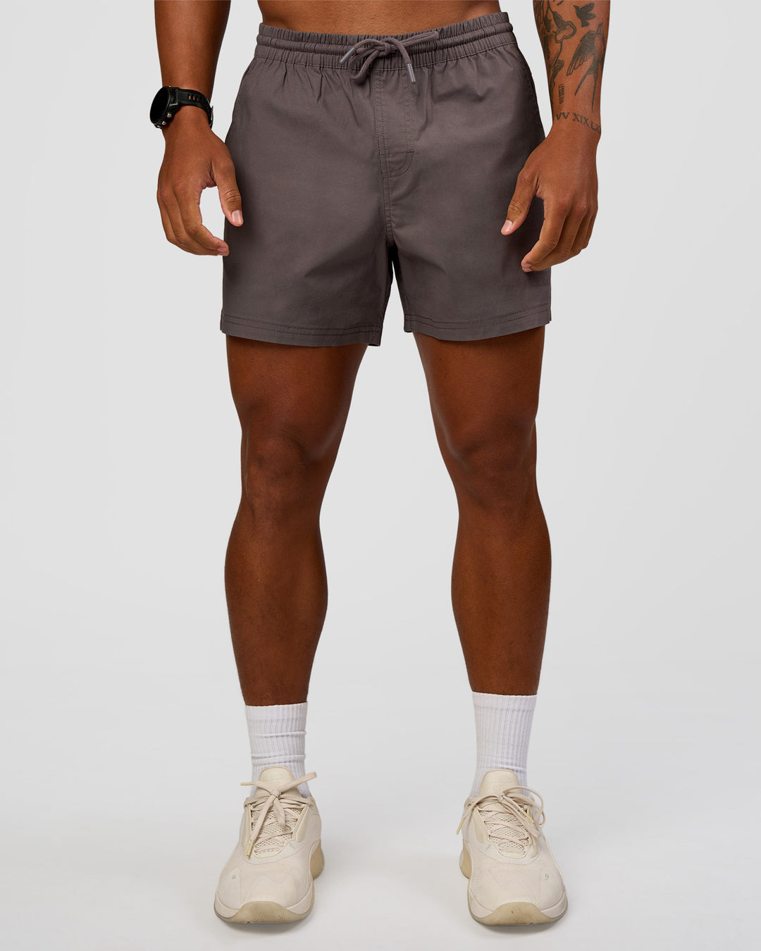 Man wearing Daily 5" Short - Duskstone | Model:Malebo | Size:M - view 5