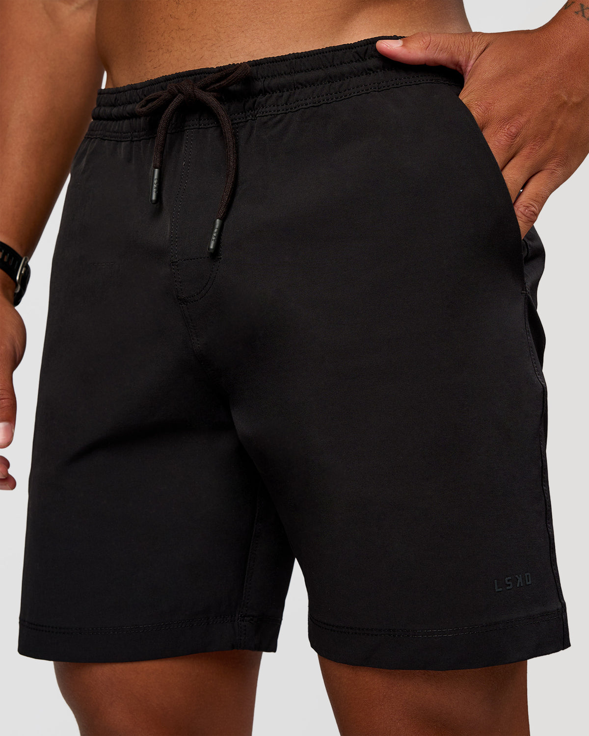 Man wearing Daily 7" Short 2.0 in  Black | Model:Malebo | Size:M