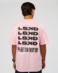 Man wearing Everyday Elevation FLXCotton Oversized Tee - Marshmallow-Black | Model:George | Size:M | Thumbnail Index: 2