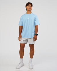 Man wearing Everyday Elevation FLXCotton Oversized Tee - Open Air-Off White | Model:George | Size:M | Thumbnail Index: 6