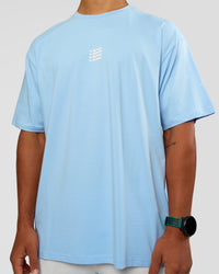 Man wearing Everyday Elevation FLXCotton Oversized Tee - Open Air-Off White | Model:George | Size:M | Thumbnail Index: 9