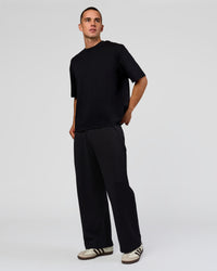 Man wearing Everyday Elevation Waffle Wide Leg Pant - Black | Model:Albert | Size:M | Thumbnail Index: 2