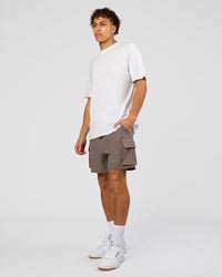 Man wearing Forever EffortlessTech Tee - White | Model:Leandro | Size:M | Thumbnail Index: 5