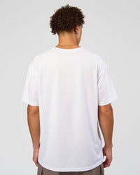 Man wearing Forever EffortlessTech Tee - White | Model:Leandro | Size:M | Thumbnail Index: 1