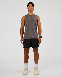 Man wearing Functional Training 5" Short - Black | Model:George | Size:M | Thumbnail Index: 4