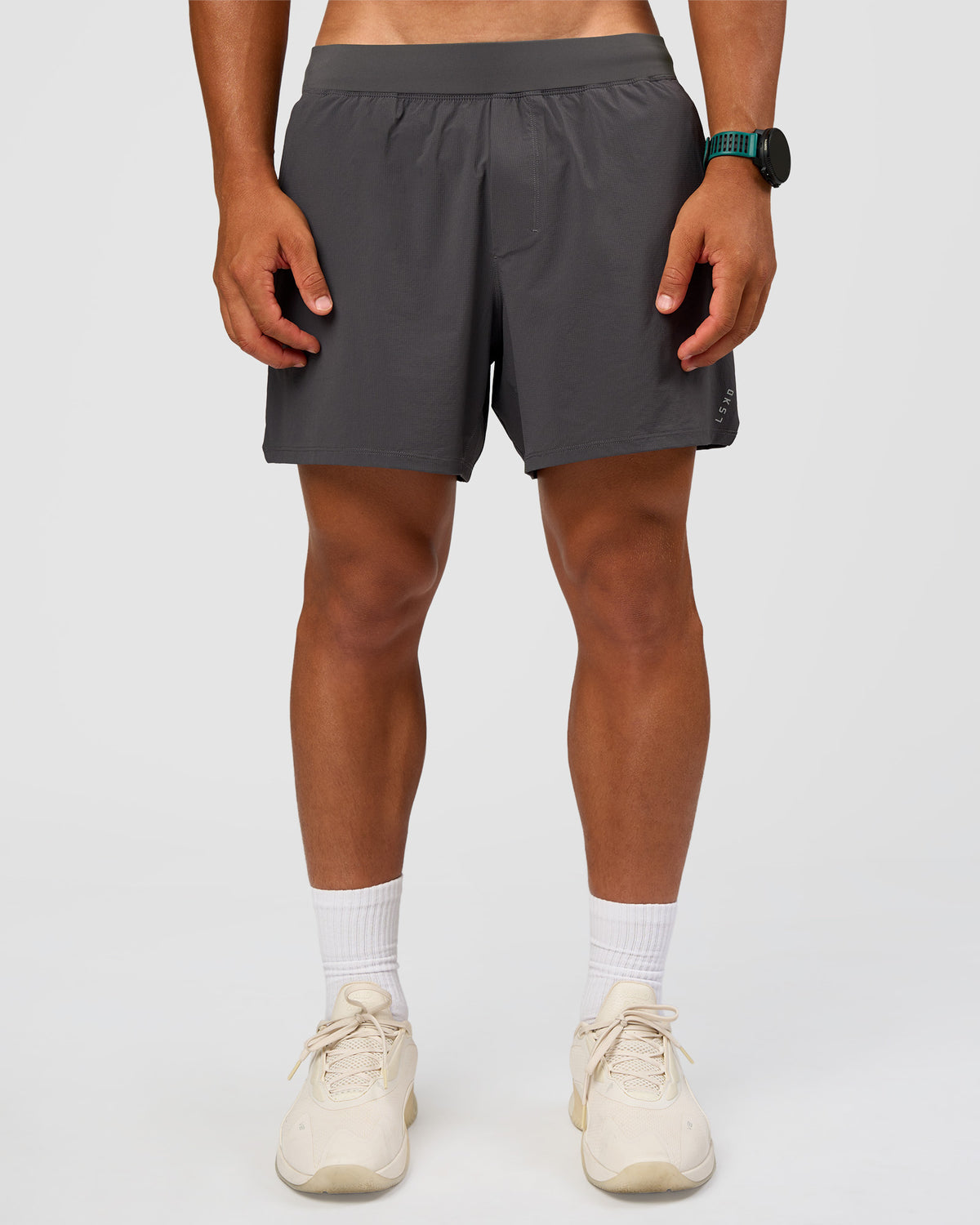 Man wearing Functional Training 5" Short - Dark Storm | Model:George | Size:M