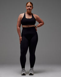 Woman wearing Fusion Ultra High-Rise Full Length Legging Pockets - Black | Model:Caity | Size:M | Thumbnail Index: 23