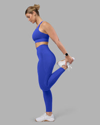 Woman wearing Fusion Ultra High-Rise Full Length Legging Pockets - Power Cobalt | Model:Amy | Size:M | Thumbnail Index: 10