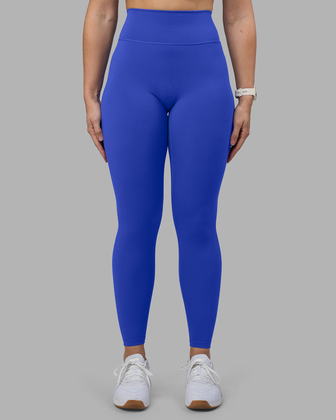 Woman wearing Fusion Ultra High-Rise Full Length Legging - Power Cobalt | Model:Amy | Size:M - view 1