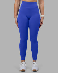 Woman wearing Fusion Ultra High-Rise Full Length Legging - Power Cobalt | Model:Amy | Size:M | Thumbnail Index: 0