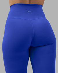 Woman wearing Fusion Ultra High-Rise Full Length Legging - Power Cobalt | Model:Amy | Size:M | Thumbnail Index: 9