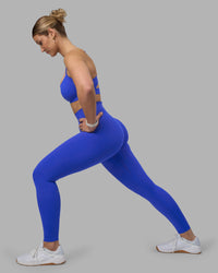 Woman wearing Fusion Ultra High-Rise Full Length Legging - Power Cobalt | Model:Amy | Size:M | Thumbnail Index: 2