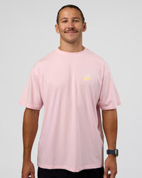 Man wearing Grace Grove FLXCotton Oversize Tee - Marshmallow | Model:Jaiden | Size:M | Thumbnail Index: 2