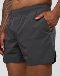 Man wearing Hybrid 5" Short - Dark Storm | Model:Daarian | Size:M | Thumbnail Index: 2