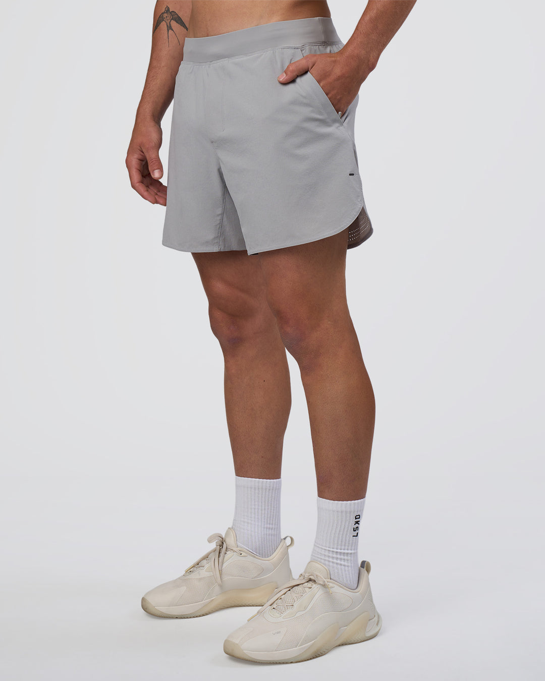 Man wearing Lift 6" Short - Alloy-Baltic Sea | Model:Konnor | Size:M - view 7
