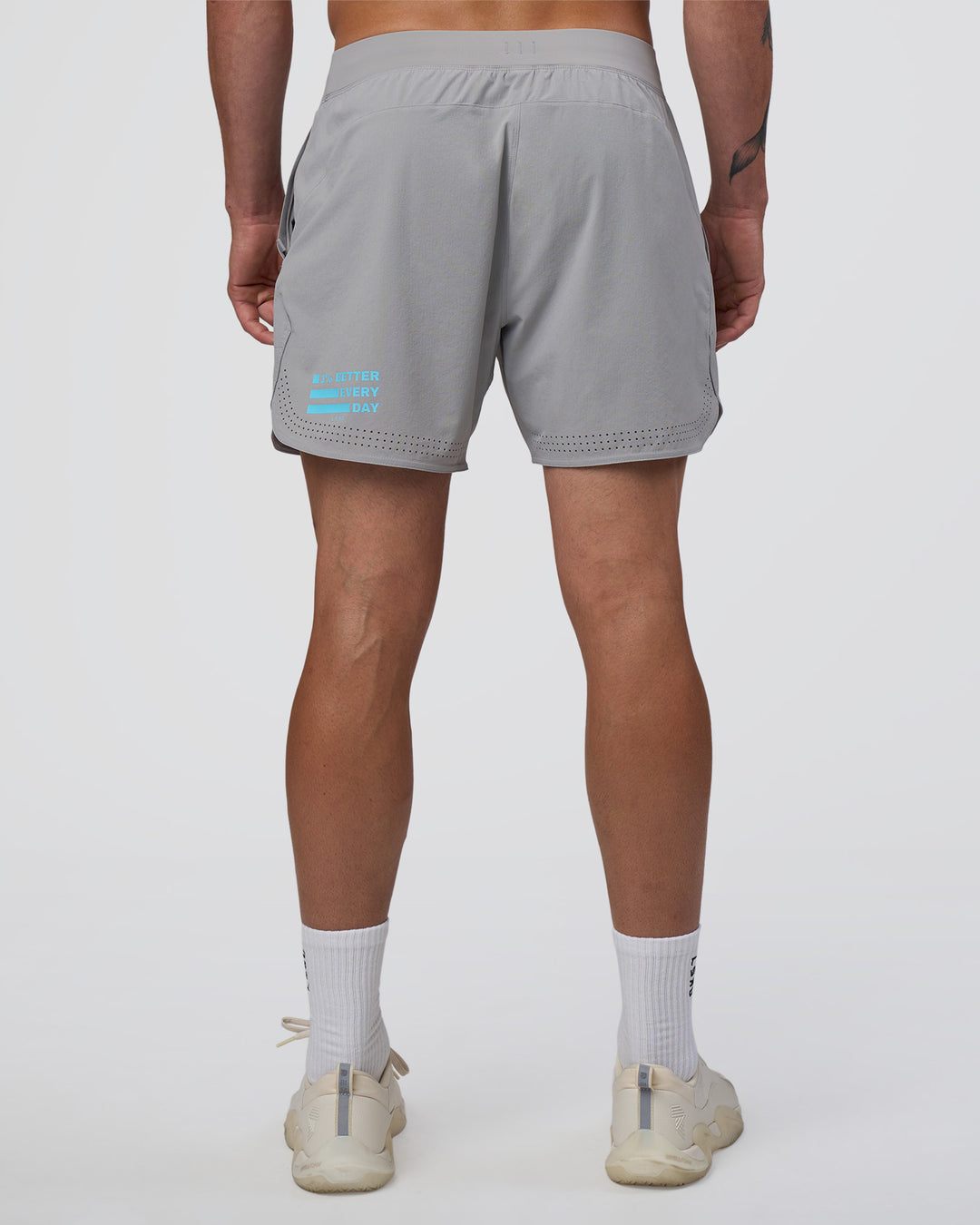 Man wearing Lift 6" Short - Alloy-Baltic Sea | Model:Konnor | Size:M - view 4