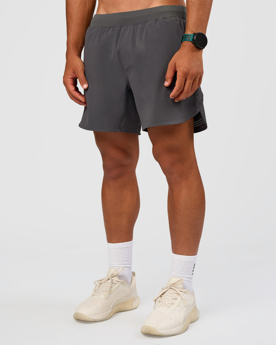 Man wearing Lift 6" Short - Dark Storm | Model:George | Size:M - view 6