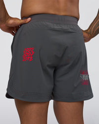 Man wearing Lift 6" Short - Dark Storm-Scarlet | Model:Daarian | Size:M | Thumbnail Index: 9