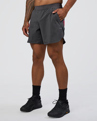 Man wearing Lift 6" Short - Dark Storm-Scarlet | Model:Daarian | Size:M | Thumbnail Index: 7
