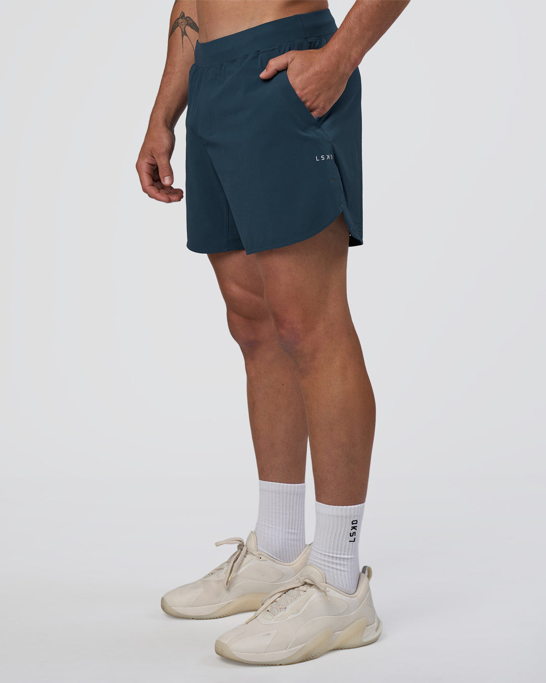 Man wearing Lift 6" Short - Night Sea | Model:Konnor | Size:M - view 6
