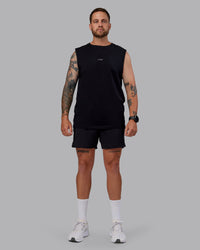 Man wearing Lift Lined 6" Short in Black-Reflective | Size:M | Thumbnail Index: 5