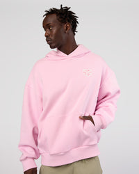 Man wearing Love The Journey Unisex Oversized Hoodie - Marshmallow-White | Model:Okello | Size:M | Thumbnail Index: 2