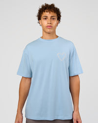 Man wearing Love The Process FLXCotton Oversize Tee - Open Air-Off White | Model:Leandro | Size:M | Thumbnail Index: 2