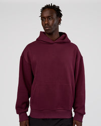 Man wearing MVP Oversized Hoodie - Cherry Lacquer | Model:Okello | Size:M | Thumbnail Index: 3