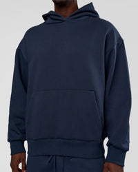 Man wearing MVP Oversized Hoodie - Future Navy | Model:Okello | Size:M | Thumbnail Index: 8