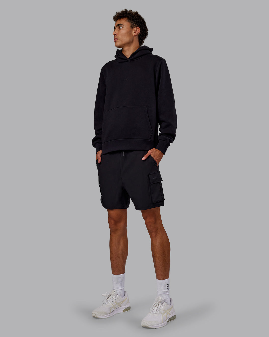 Man wearing MVP Regular Fit Hoodie - Black | Model:Jaxon | Size:M - view 7