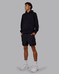 Man wearing MVP Regular Fit Hoodie - Black | Model:Jaxon | Size:M | Thumbnail Index: 6