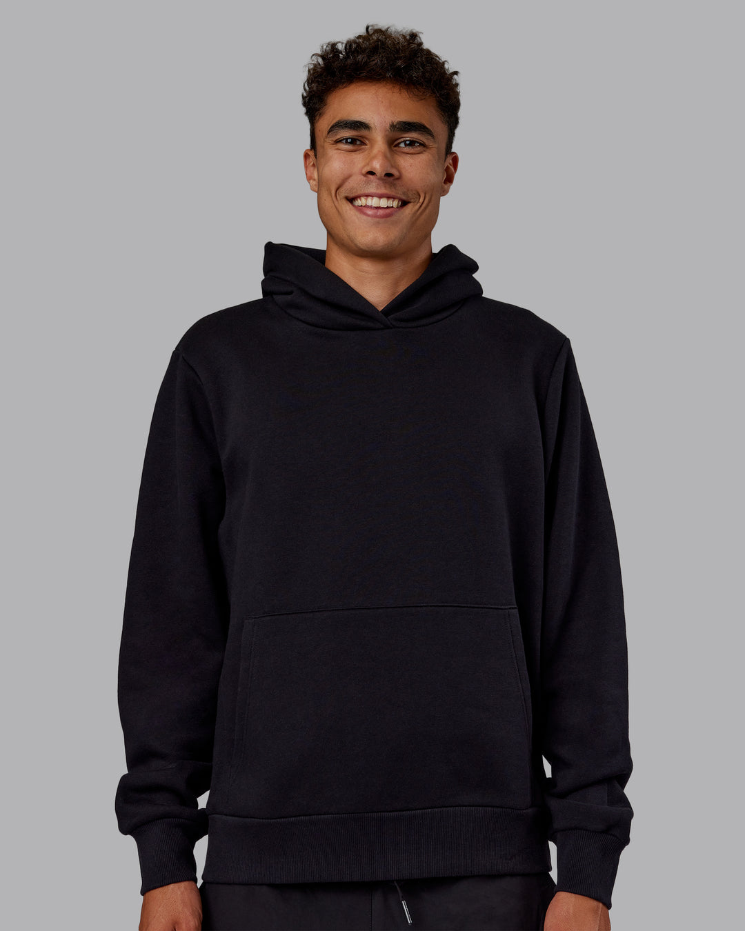 Man wearing MVP Regular Fit Hoodie - Black | Model:Jaxon | Size:M - view 6