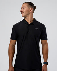 Man wearing Drive Polo - Black | Model:Jaiden | Size:M | Thumbnail Index: 0