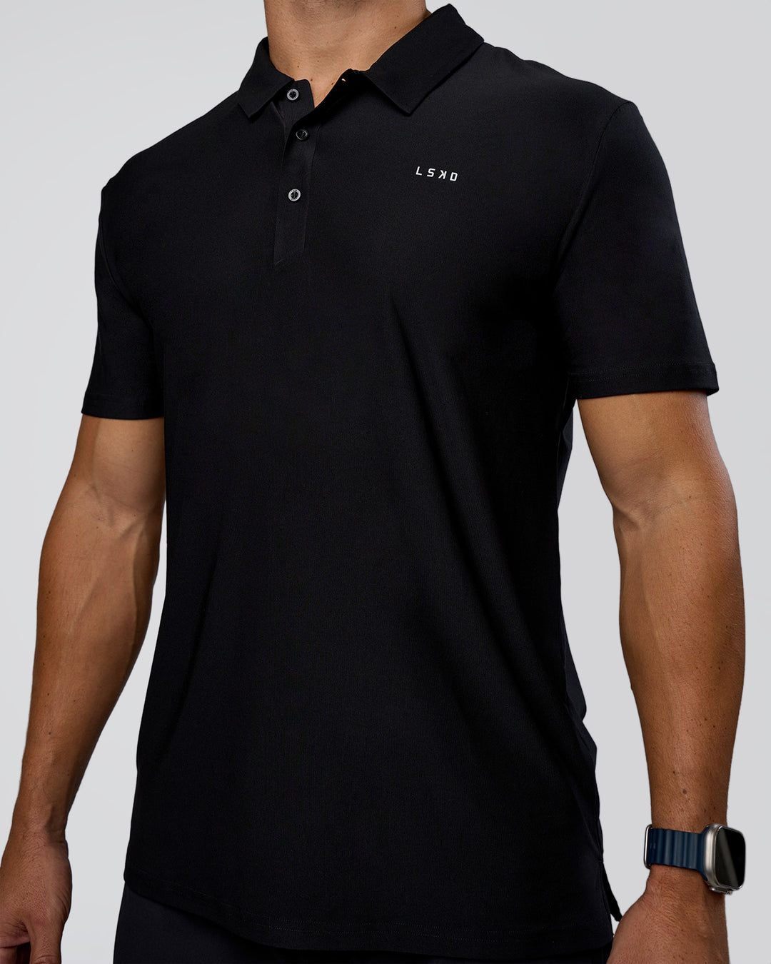 Man wearing Drive Polo - Black | Model:Jaiden | Size:M - view 6