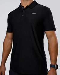 Man wearing Drive Polo - Black | Model:Jaiden | Size:M | Thumbnail Index: 5