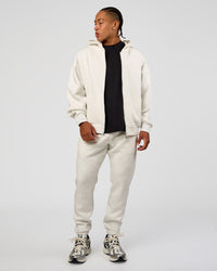 Man wearing MVP Cuffed Track Pant - Silver Marl | Model:Malebo | Size:M | Thumbnail Index: 8