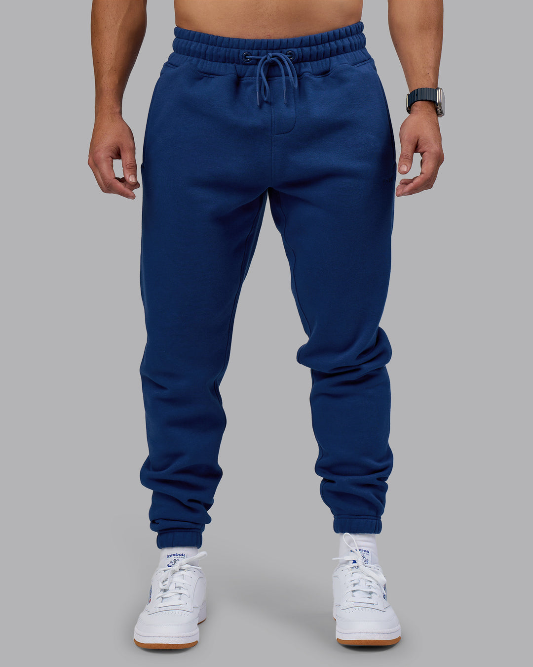 Man wearing MVP Track Pant - Midnight Blue | Model:Jaiden | Size:M - view 1