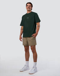 Man wearing Merry Journey FLXCotton Oversized Tee - Vital Green-White | Model:Konnor | Size:M | Thumbnail Index: 6