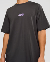 Man wearing Miami Snatch FLXCotton Oversized Tee - Dark Storm-Marshmallow | Model:Leandro | Size:M | Thumbnail Index: 11