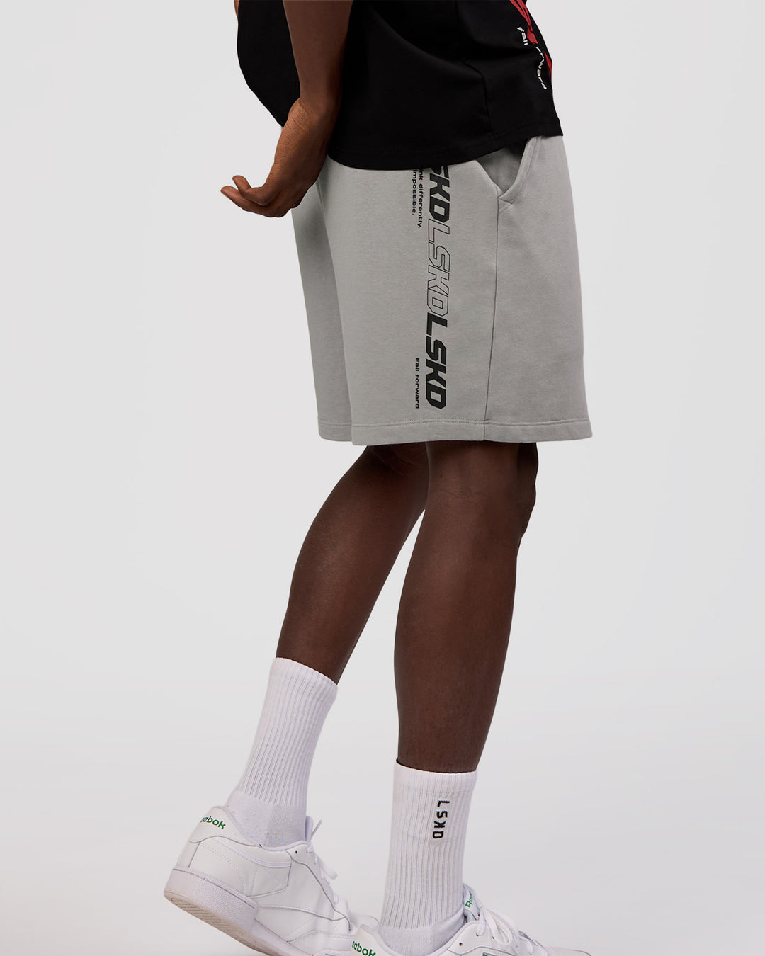 Man wearing Nothing Is Impossible 6" Short - Alloy-Black | Model:Okello | Size:M - view 1