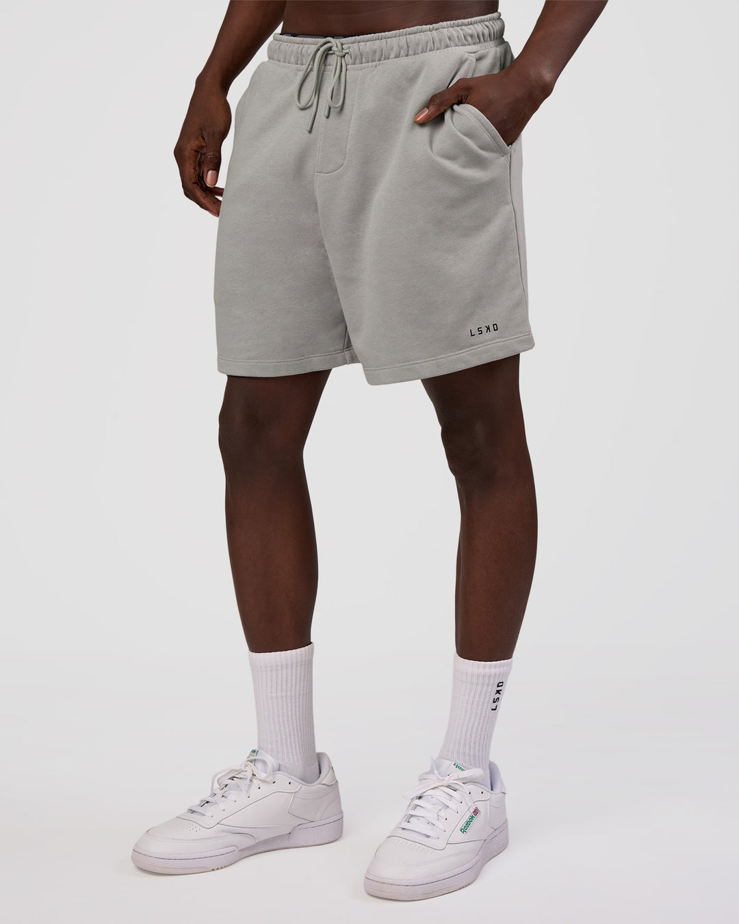 Man wearing Nothing Is Impossible 6" Short - Alloy-Black | Model:Okello | Size:M - view 7