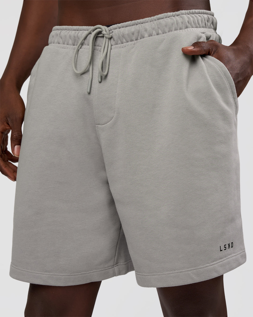 Man wearing Nothing Is Impossible 6" Short - Alloy-Black | Model:Okello | Size:M - view 2