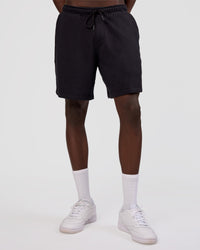 Man wearing Nothing Is Impossible 6" Short - Black-Flame | Model:Okello | Size:M | Thumbnail Index: 4