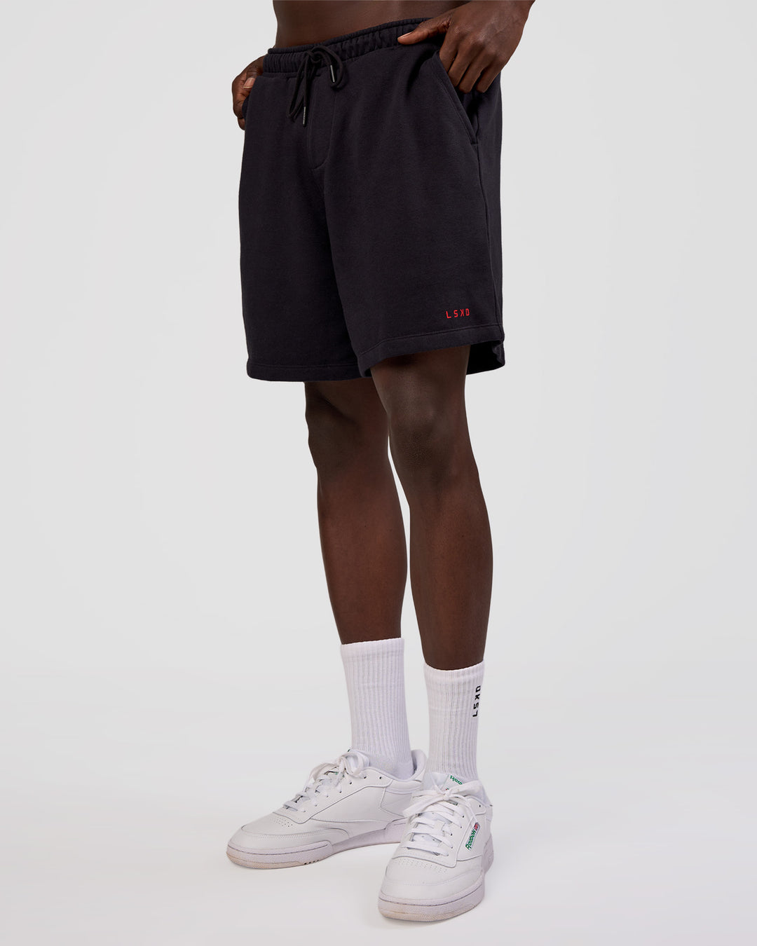 Man wearing Nothing Is Impossible 6" Short - Black-Flame | Model:Okello | Size:M - view 6