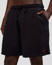 Man wearing Nothing Is Impossible 6" Short - Black-Flame | Model:Okello | Size:M | Thumbnail Index: 3