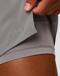 Man wearing Pace 5" Lined Running Short - Alloy | Model:Malebo | Size:M | Thumbnail Index: 7