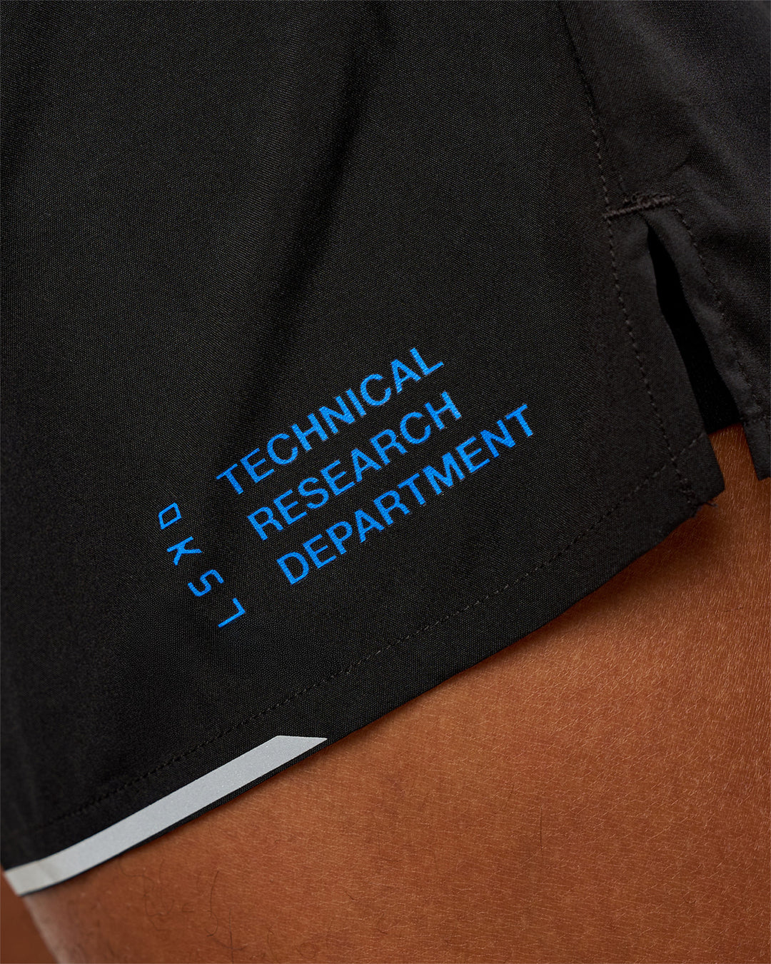 Man wearing Pace 5" Lined Running Short - Black-Lime Glo Indigo | Model:Malebo | Size:M - view 6